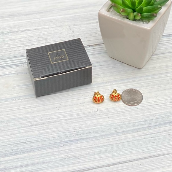 VTG Avon PUMPKIN Earrings - Picture 11 of 14